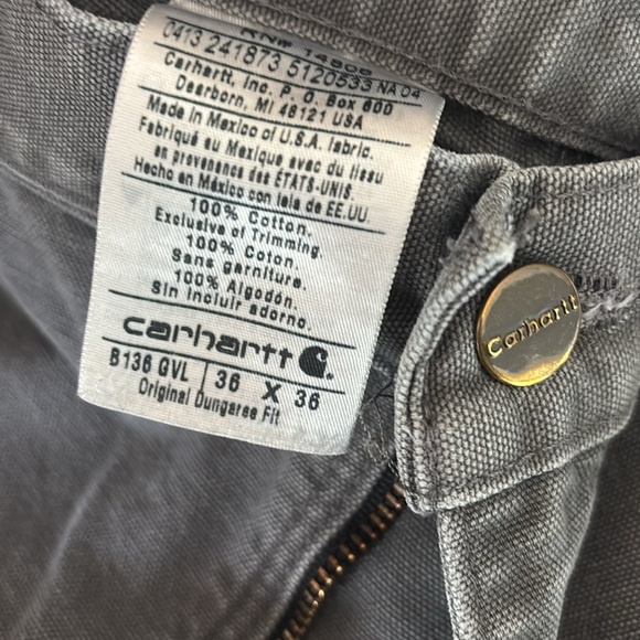 Carhartt Gray Cargo Pants Rugged Workwear - Picture 4 of 4